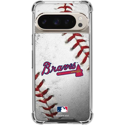 MLB Atlanta Braves Game Ball Pixel 9 Pro XL Clear Case