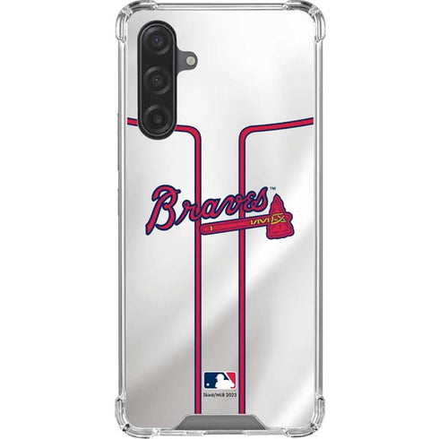 MLB Atlanta Braves Home Jersey Galaxy A17 Clear Case