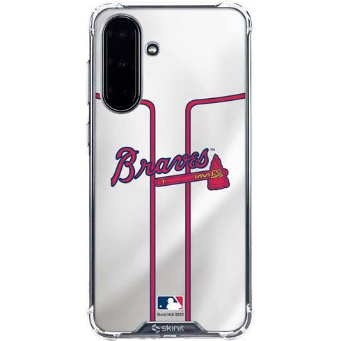 MLB Atlanta Braves Home Jersey Galaxy A36 5G Clear Case