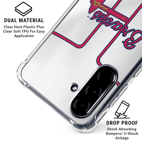 MLB Atlanta Braves Home Jersey Galaxy A36 5G Clear Case