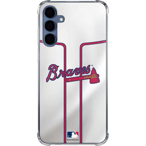 MLB Atlanta Braves Home Jersey Galaxy A55 5G Clear Case