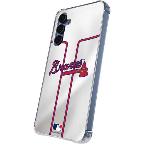 MLB Atlanta Braves Home Jersey Galaxy A55 5G Clear Case