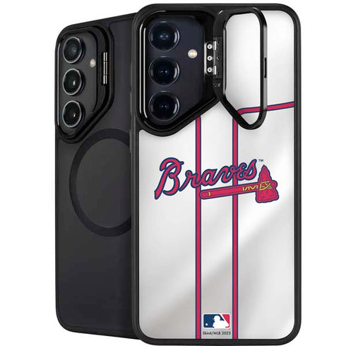 MLB Atlanta Braves Home Jersey Galaxy S24 FE Kickstand Case