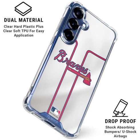 MLB Atlanta Braves Home Jersey Galaxy S25 Plus Clear Case