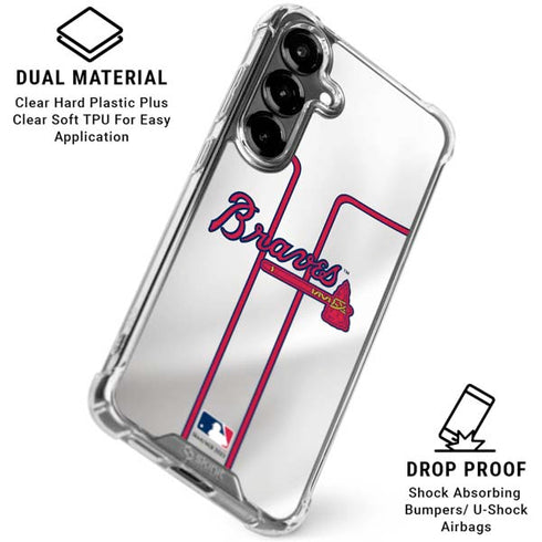MLB Atlanta Braves Home Jersey Galaxy S26 Clear Case
