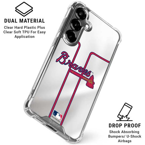 MLB Atlanta Braves Home Jersey Galaxy S26 Plus Clear Case
