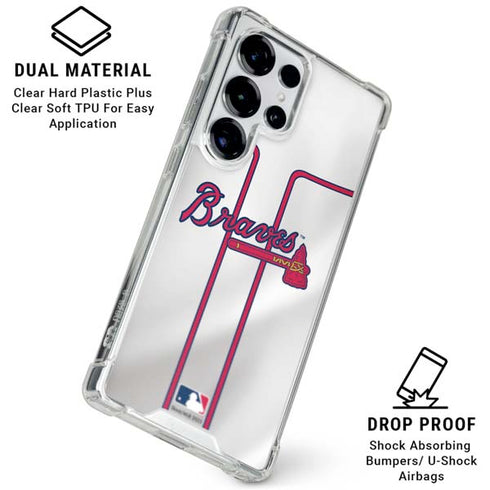 MLB Atlanta Braves Home Jersey Galaxy S26 Ultra Clear Case