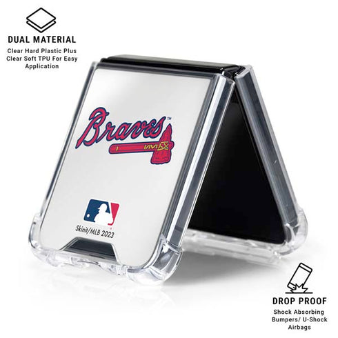 MLB Atlanta Braves Home Jersey Galaxy Z Flip6 Clear Case