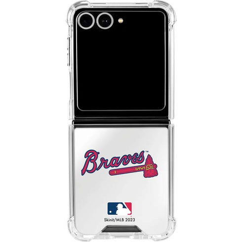 MLB Atlanta Braves Home Jersey Galaxy Z Flip7 Clear Case