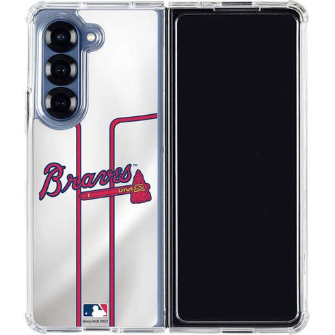 MLB Atlanta Braves Home Jersey Galaxy Z Fold6 Clear Case