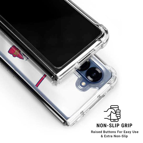 MLB Atlanta Braves Home Jersey Galaxy Z Fold6 Clear Case