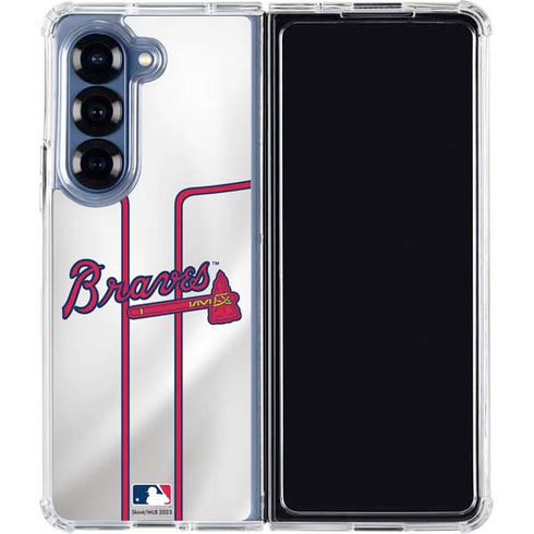 MLB Atlanta Braves Home Jersey Galaxy Z Fold7 Clear Case