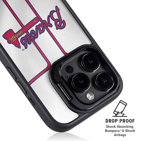 MLB Atlanta Braves Home Jersey iPhone 14 Pro Kickstand Case