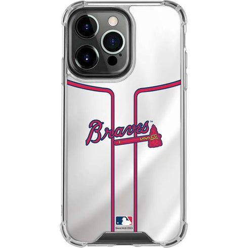 MLB Atlanta Braves Home Jersey iPhone 16 Pro Clear Case