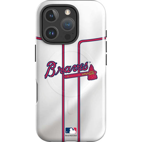 MLB Atlanta Braves Home Jersey iPhone 16 Pro Magsafe Impact Case