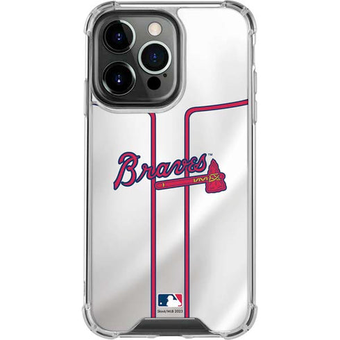 MLB Atlanta Braves Home Jersey iPhone 16 Pro Max Clear Case