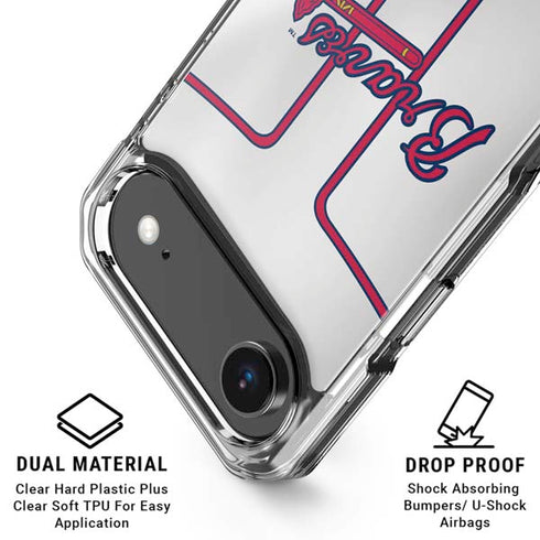 MLB Atlanta Braves Home Jersey iPhone 17 Air Clear Case