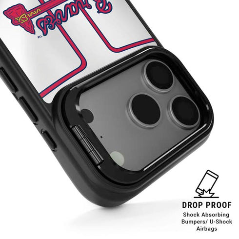 MLB Atlanta Braves Home Jersey iPhone 17 Pro Kickstand Case
