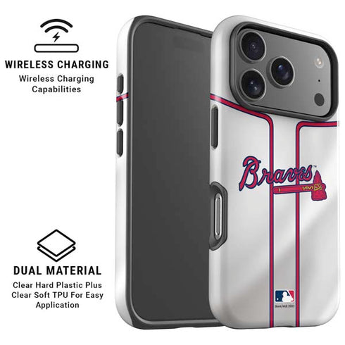MLB Atlanta Braves Home Jersey iPhone 17 Pro Magsafe Impact Case