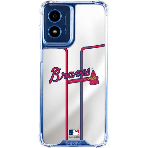 MLB Atlanta Braves Home Jersey Moto G 5G (2024) Clear Case
