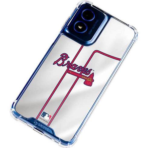 MLB Atlanta Braves Home Jersey Moto G 5G (2024) Clear Case