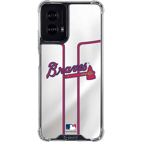 MLB Atlanta Braves Home Jersey Moto G Power 5G (2024) Clear Case