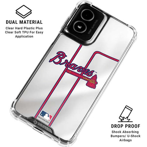 MLB Atlanta Braves Home Jersey Moto G Power 5G (2024) Clear Case