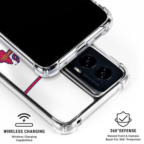 MLB Atlanta Braves Home Jersey Moto G Power 5G (2024) Clear Case
