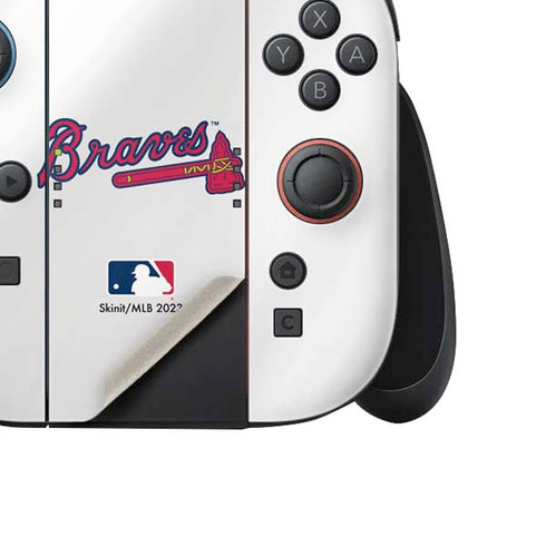MLB Atlanta Braves Home Jersey Nintendo Switch 2 (2025) Joy-Con Controller Skin