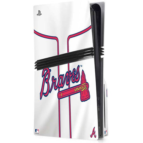 MLB Atlanta Braves Home Jersey PS5 Pro Disk Console Skin