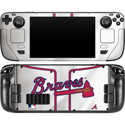 MLB Atlanta Braves Home Jersey Steam Deck Handheld Gaming Computer OLED Skin