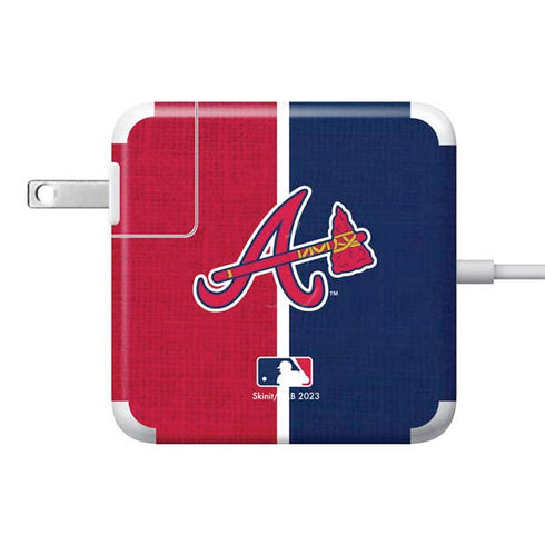 MLB Atlanta Braves Split 85W Power Adapter (15 and 17 inch MacBook Pro Charger) Skin