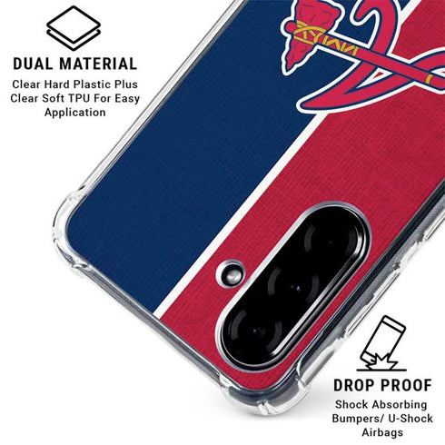 MLB Atlanta Braves Split Galaxy A36 5G Clear Case