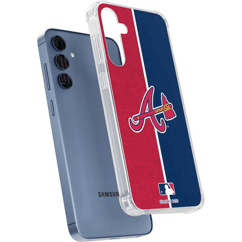 MLB Atlanta Braves Split Galaxy A55 5G Clear Case