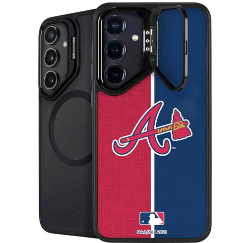 MLB Atlanta Braves Split Galaxy S24 FE Kickstand Case