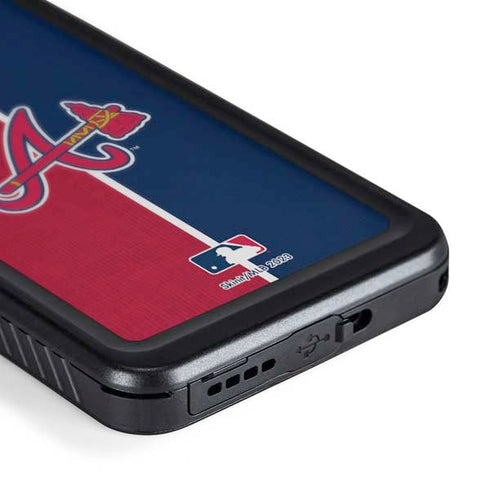 MLB Atlanta Braves Split Galaxy S24 Plus Waterproof Case