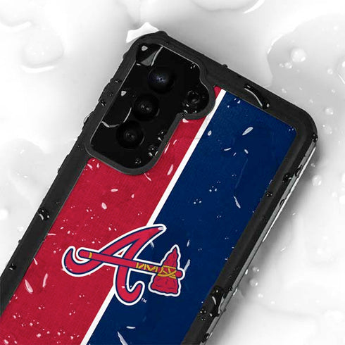 MLB Atlanta Braves Split Galaxy S24 Plus Waterproof Case