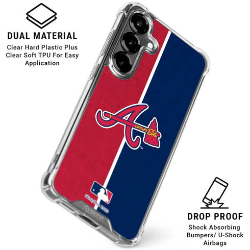 MLB Atlanta Braves Split Galaxy S26 Clear Case