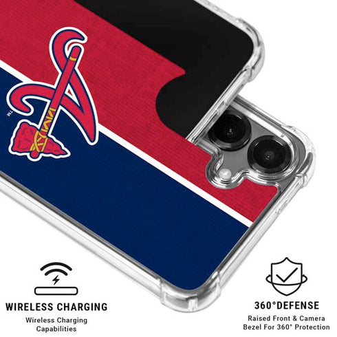 MLB Atlanta Braves Split Galaxy S26 Plus Clear Case