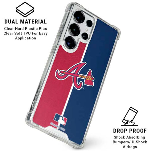 MLB Atlanta Braves Split Galaxy S26 Ultra Clear Case