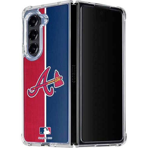 MLB Atlanta Braves Split Galaxy Z Fold5 5G Clear Case