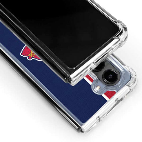 MLB Atlanta Braves Split Galaxy Z Fold5 5G Clear Case