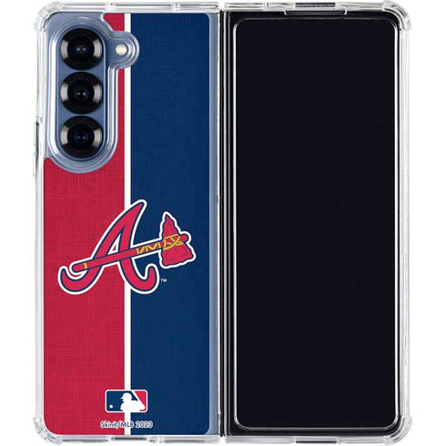 MLB Atlanta Braves Split Galaxy Z Fold6 Clear Case
