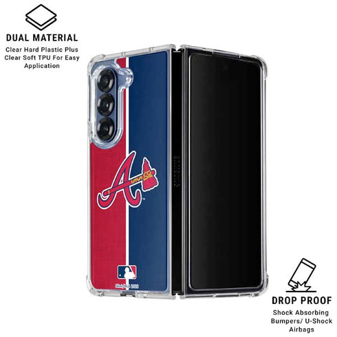 MLB Atlanta Braves Split Galaxy Z Fold6 Clear Case
