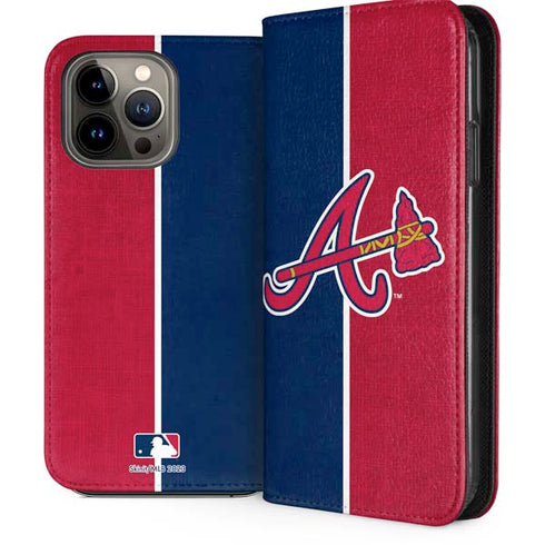 MLB Atlanta Braves Split iPhone 14 Pro Max Folio Case