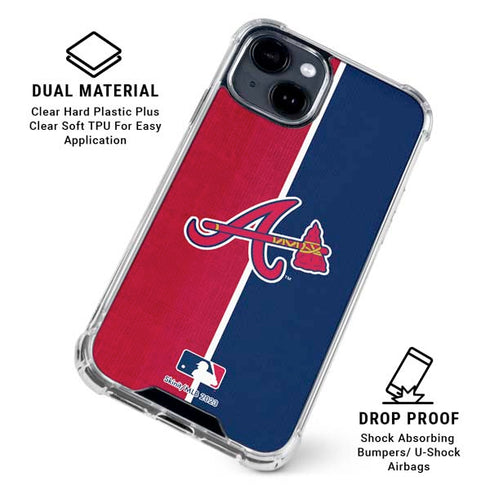 MLB Atlanta Braves Split iPhone 15 Clear Case