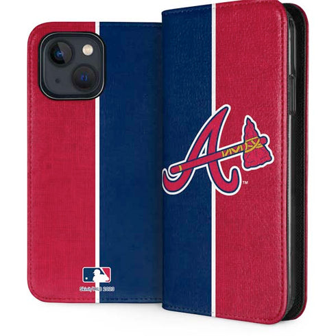 MLB Atlanta Braves Split iPhone 15 Plus Folio Case