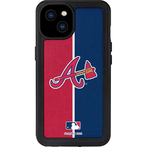 MLB Atlanta Braves Split iPhone 15 Plus Waterproof Case