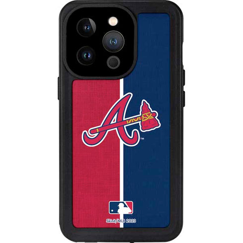 MLB Atlanta Braves Split iPhone 15 Pro Waterproof Case