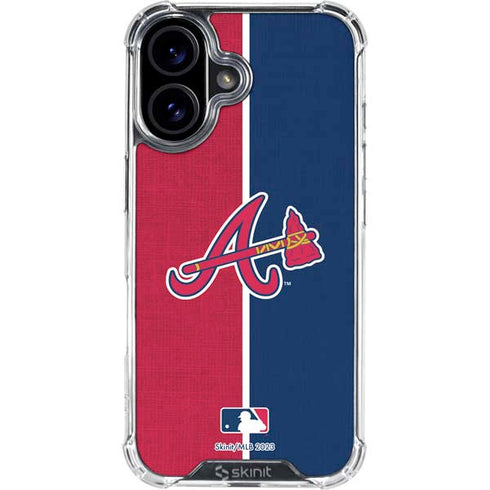 MLB Atlanta Braves Split iPhone 16 Clear Case